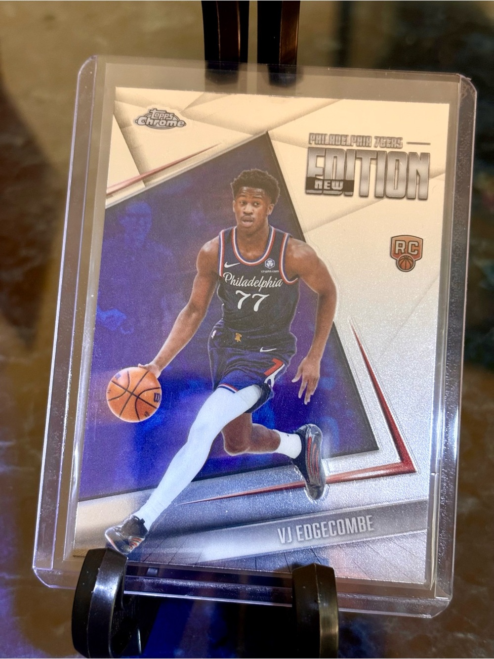 VJ Edgecombe Rookie Card Topps Chrome Updated Series New  Edition 76 ers
